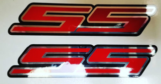 SS Super Sport Decal Kit 2pcs Chrome Rally Sport Chevy Camaro Chevrolet 0203