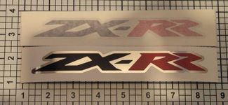 Decalcomanie della coda Ninja ZXRR Set X2 Chrome Red Black Nero Bello!
