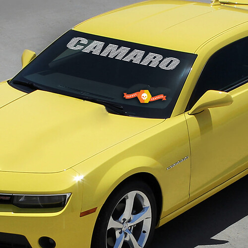 CAMARO Striped Logo Windshield Vinyl Decal Sticker for Chevrolet Camaro