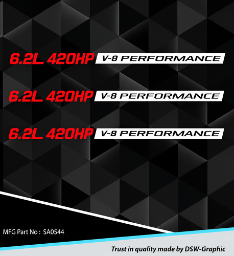 LS3 Style 6.2L 420HP V8 Performance Hood Vinyl Decal Sticker for Chevrolet Camaro SS, RS