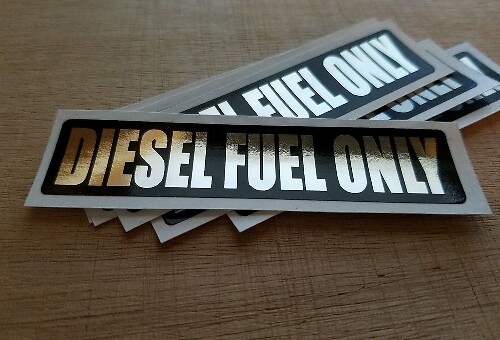 Diesel Fuel Only Fuel Door Vinyl Decal Sticker for Cars