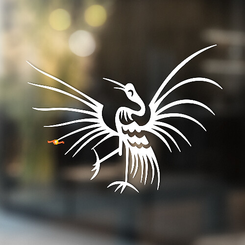 Crane Tribal Style Universal Vinyl Decal Sticker