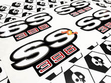 SS Stickers Decals 396 Camaro Chrome Red Black White Fender NICE 2