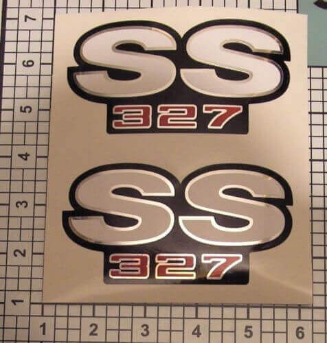 SS 327 Fender Vinyl Decal Set for Chevrolet Camaro