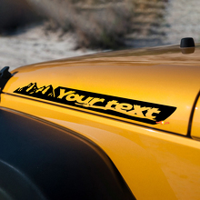 Сustom Text Mountains Hood Side Vinyl Decal Sticker for Jeep Wrangler JK Renegade 3