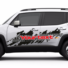 Side Splash Tire Tracks Logo Vinyl Decal Sticker 2 Colors for Jeep Renegade 3