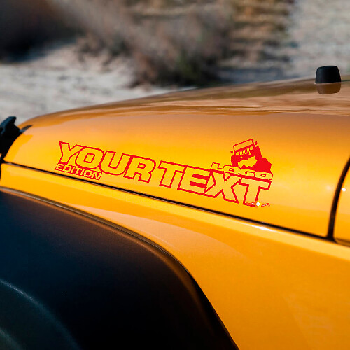 Pair Off Road Edition Hood Vinyl Stickers Decals for Jeep Wrangler Rubicon