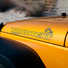 Custom Text & Logo Hood Vinyl Decal Sticker for Jeep Wrangler_2