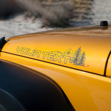 Pair Renegade Off Road Hood Vinyl Stickers Decals for Jeep Wrangler 2