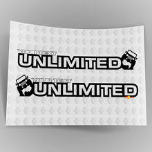 Pair Off Road Hood Vinyl Stickers Decals for Jeep Wrangler Unlimited Rubicon 4