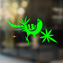 Bird and Leaves Universal Vinyl Decal Sticker_2