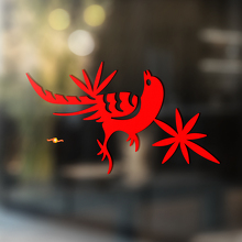 Bird and Leaves Universal Vinyl Decal Sticker_3