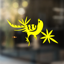Bird and Leaves Universal Vinyl Decal Sticker_4