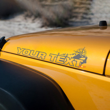 Pair Rubicon Hood Vinyl Stickers Decals for Jeep Wrangler Unlimited or Custom Text 2