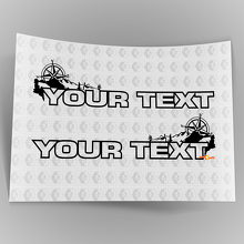 Pair Rubicon Hood Vinyl Stickers Decals for Jeep Wrangler Unlimited or Custom Text 4