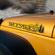 Custom Text Compass Forest Hood Vinyl Stickers Decals for Jeep Wrangler Unlimited 3