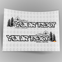 Custom Text Compass Forest Hood Vinyl Stickers Decals for Jeep Wrangler Unlimited 4