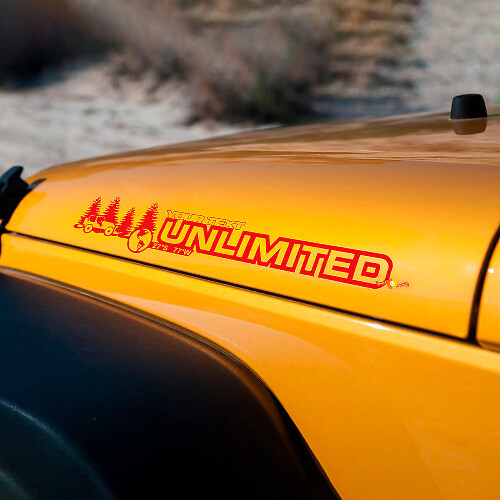 Custom Forest Style Hood Vinyl Decals for Jeep Wrangler Unlimited