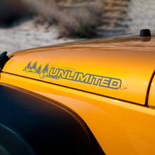 Custom Forest Style Hood Vinyl Decals for Jeep Wrangler Unlimited_2