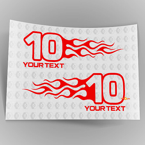 Flame Style Logo Right and Left Car Decal Stickers for Dodge Chrysler Jeep