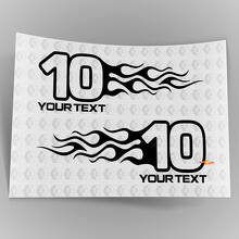 Flame Style Logo Right and Left Car Decal Stickers for Dodge Chrysler Jeep 3