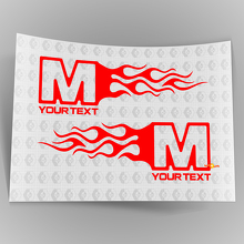 Flame Style Logo Right and Left Car Decal Stickers for Dodge Chrysler Jeep 4