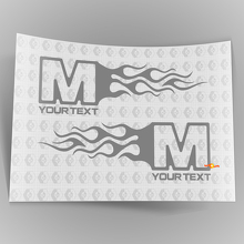 Flame Style Logo Right and Left Car Decal Stickers for Dodge Chrysler Jeep 5