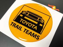 TRD Toyota FJ Cruiser Trail Teams Domed Badge Emblem Resin Decal Sticker  2