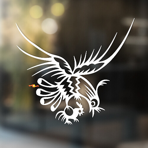 Rooster and Chick Universal Vinyl Decal Sticker