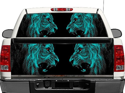 Angry Lions Rear Window or Tailgate Vinyl Decal for Pick-Up Trucks SUVs