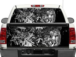 B&W Tiger Rear Window Decal, Tailgate Sticker for Pick-up Truck SUV Car