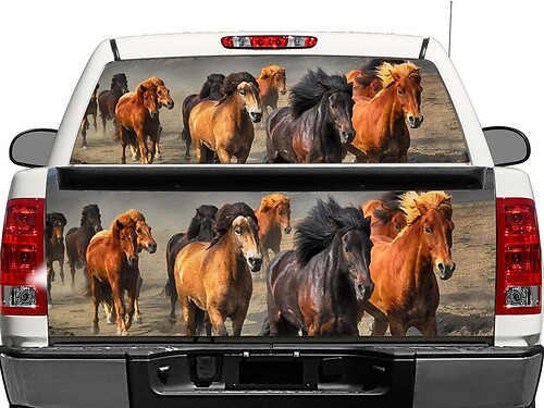 Animal Herd Horse Rear Window or Tailgate Vinyl Decal for Pick-up Trucks SUVs