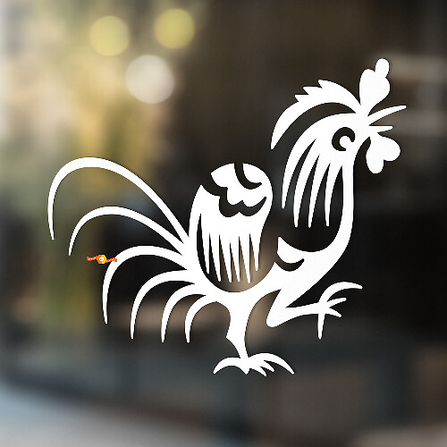 Rooster Art Tribal Style Universal Vinyl Decal Sticker