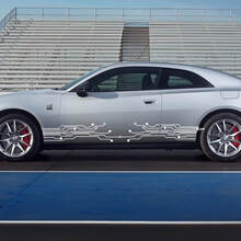 Side rocker panel decal stripes for Dodge Charger Electric 3 2