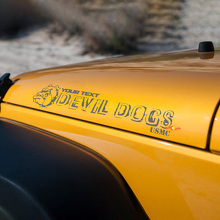 Devil Dog Bulldog Edition Devil Dogs USMC Hood Vinyl Stickers Decals for Jeep Wrangler Hoods 2