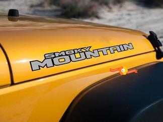 Smoky Mountain JK TJ YJ Hood Jeep Wrangler Decal Sticker 2 colors