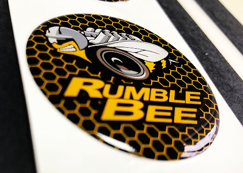 Start engine button Rumble Bee Domed Badge Emblem Resin Decal Sticker for Dodge 