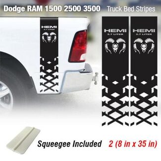 Dodge Ram 1500 2500 3500 Hemi 4x4 Decal Truck Bed Stripe Vinyl Sticker Racing 2D