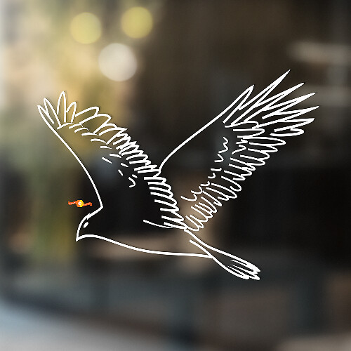 Flying Prey Bird Universal Vinyl Decal Sticker