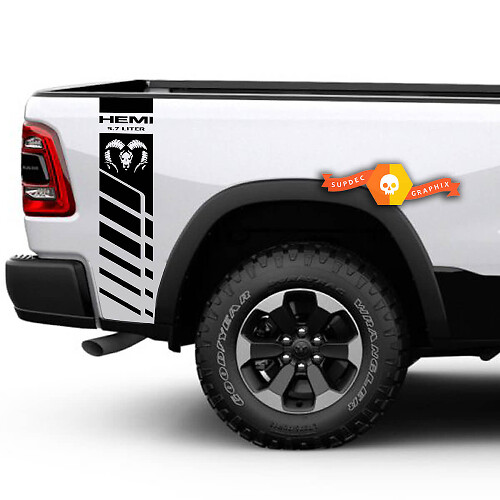 4x4 Truck Bed Stripe Vinyl Sticker Racing DR for Dodge Ram 1500 2500 3500