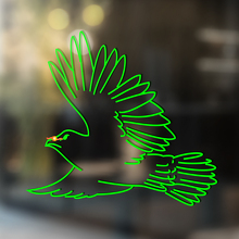 Flying Bird Contour Style Universal Vinyl Decal Sticker_3