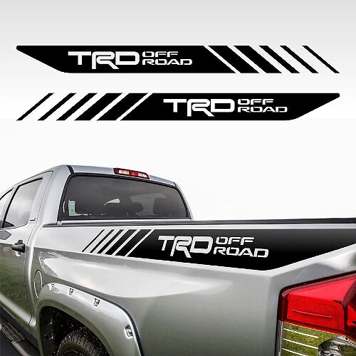 TRD Off Road Strobe Stripes Bedside Vinyl Decal Sticker for Toyota Tacoma