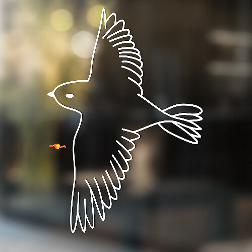 Bird in Flight Universal Vinyl Decal Sticker_1