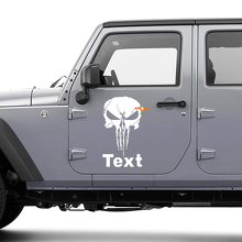 Punisher Vinyl Hood Tailgate Sticker Decal for Jeep Wrangler JK CJ TJ YJ 2