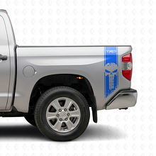 TRD Punisher Skull Rear Side Vinyl Decal Set for Toyota Tacoma Tundra_2