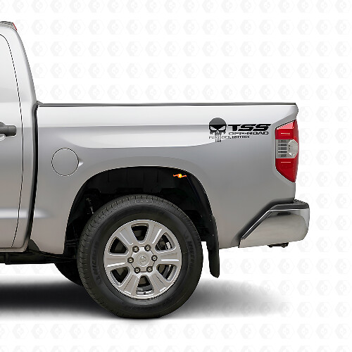 TSS Off Road Punisher Edition Rear Side Vinyl Decal Kit for Toyota Tacoma Tundra