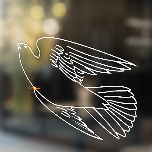 Flying Dove Universal Vinyl Decal Sticker