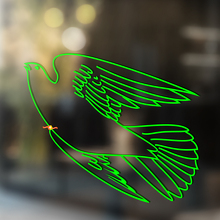 Flying Dove Universal Vinyl Decal Sticker_2