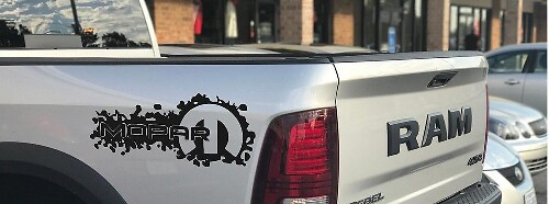 TRX Vinyl Stickers Graphics Curvy fits Dodge Ram Rebel 1500 5.7 L
