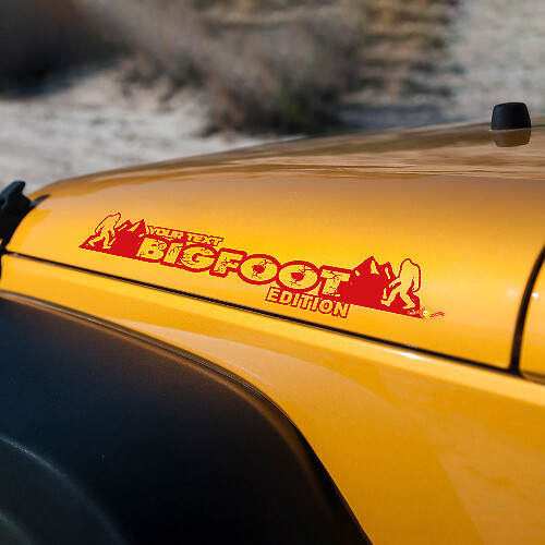 Bigfoot Mountains Edition Hood Stickers Decals for Jeep Wrangler